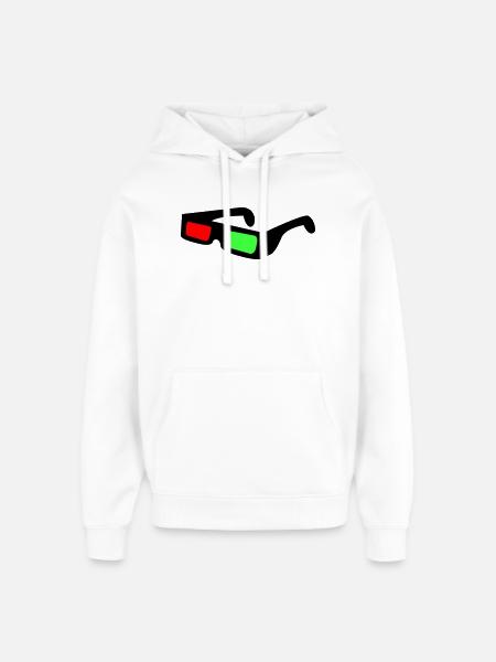 Blocs néon dans le contraste nocturne - Sweat à capuche unisexe Stanley/Stella Oversized - blanc