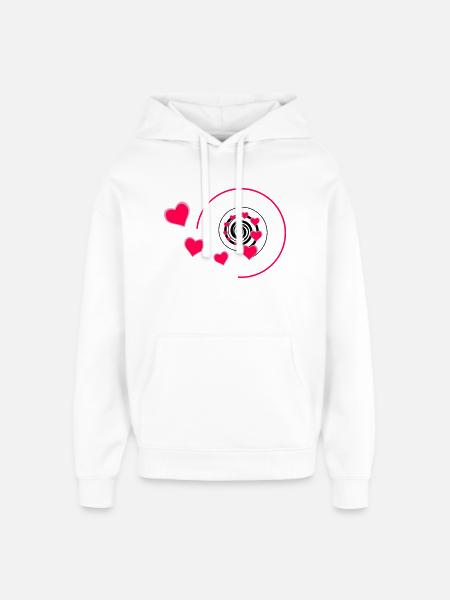 Love - Oversized Unisex Hoodie von Stanley/Stella - Weiß