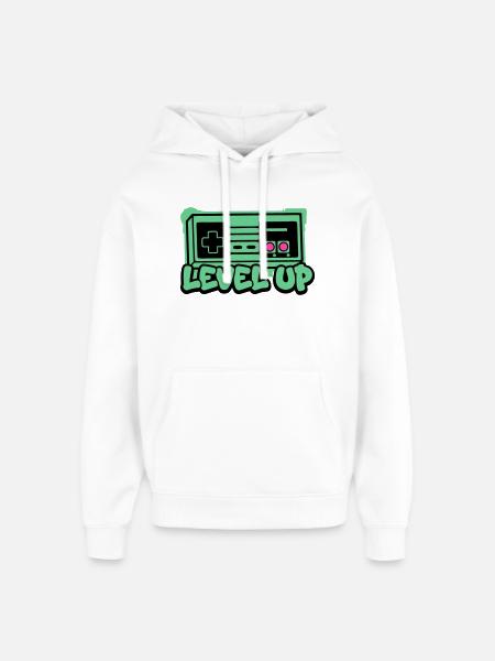 Level Up Controller Icon - Oversized Unisex Hoodie von Stanley/Stella - Weiß
