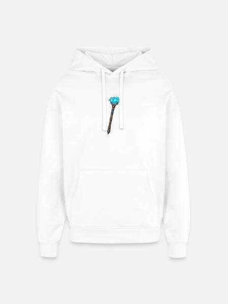 Magischer Kristallstab Blau - Oversized Unisex Hoodie von Stanley/Stella - Weiß