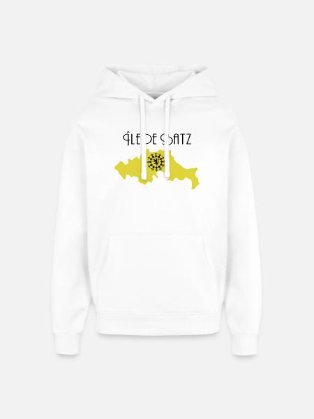 Ile de Batz - Sweat à capuche unisexe Stanley/Stella Oversized - blanc