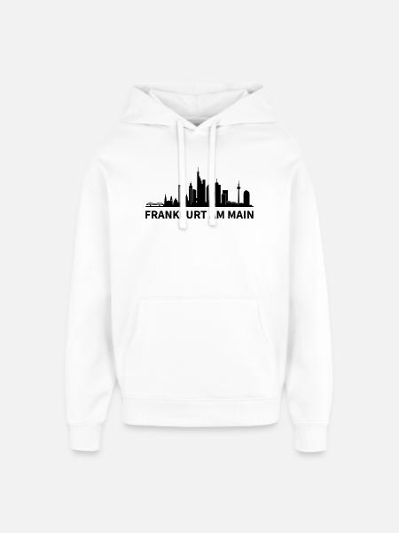 Skyline Frankfurt am Main - Oversized Unisex Hoodie von Stanley/Stella - Weiß