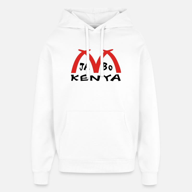 Kenyan - Sweat à capuche unisexe Stanley/Stella Oversized - blanc