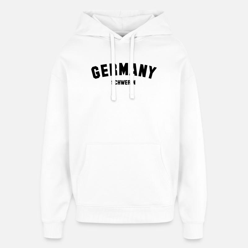 Schwerin :::: - Sweat à capuche unisexe Stanley/Stella Oversized - blanc