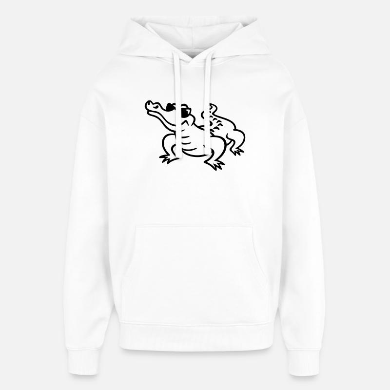 croco cool - Sweat à capuche unisexe Stanley/Stella Oversized - blanc