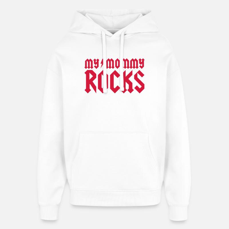 Ma maman roches - Sweat à capuche unisexe Stanley/Stella Oversized - blanc