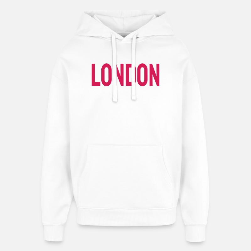 Londres - Sweat à capuche unisexe Stanley/Stella Oversized - blanc
