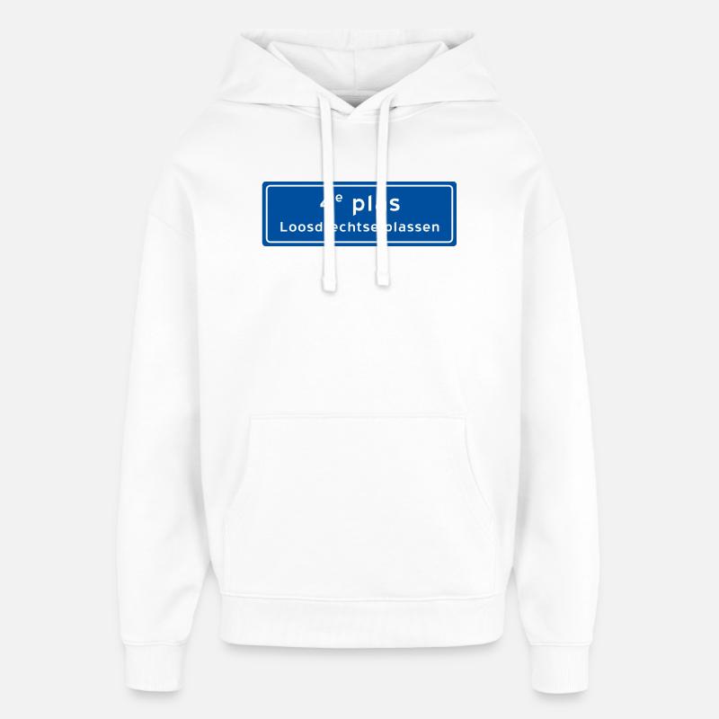Loosdrechtse plassen 4e plas - Sweat à capuche unisexe Stanley/Stella Oversized - blanc