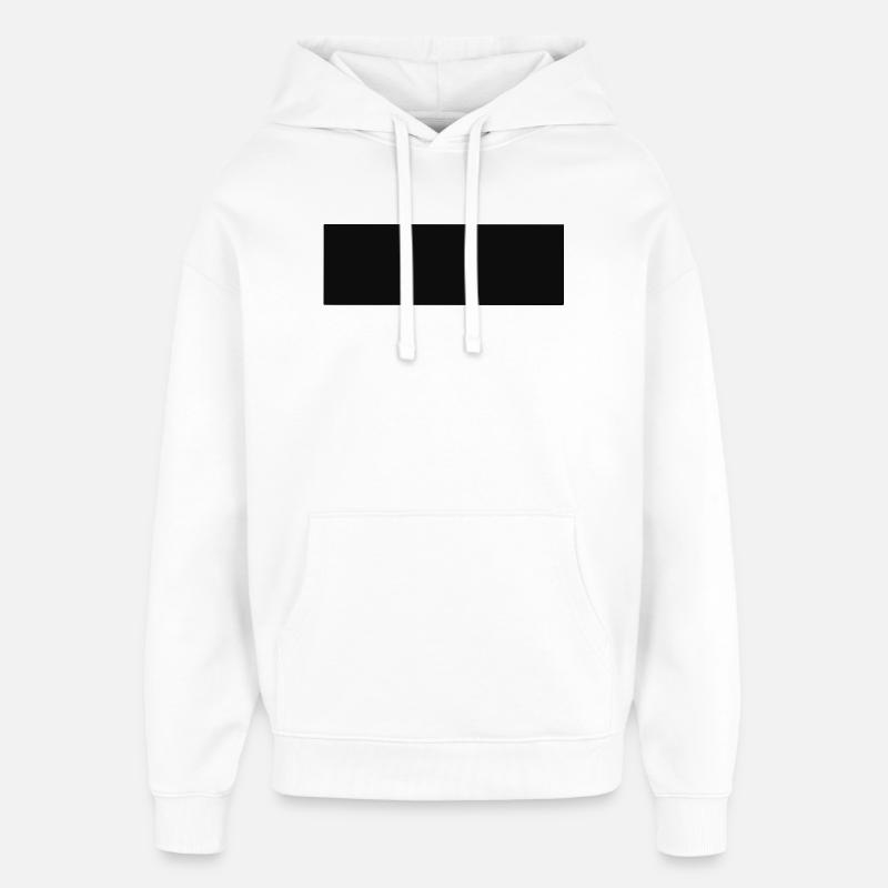 Rectangle abstrait en noir - Sweat à capuche unisexe Stanley/Stella Oversized - blanc