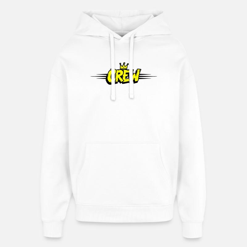 Couronne d’équipage - Sweat à capuche unisexe Stanley/Stella Oversized - blanc