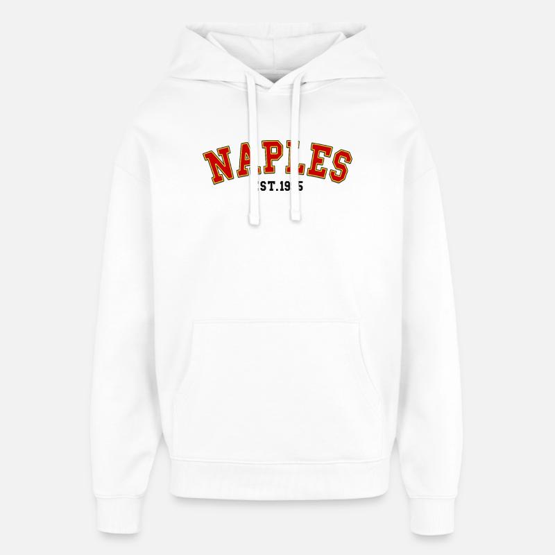 Naples Est.1995 - Sweat à capuche unisexe Stanley/Stella Oversized - blanc