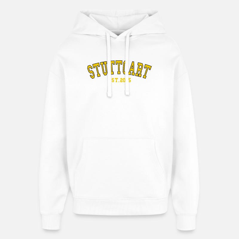 Stuttgart Est. 2005 - Sweat à capuche unisexe Stanley/Stella Oversized - blanc