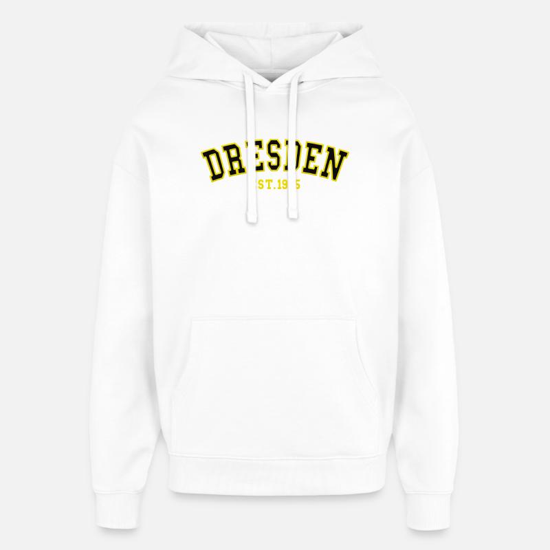 Fondé à Dresde 1995 - Sweat à capuche unisexe Stanley/Stella Oversized - blanc