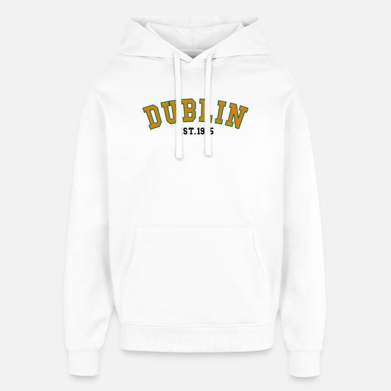 Cité de Dublin 1965 - Sweat à capuche unisexe Stanley/Stella Oversized - blanc