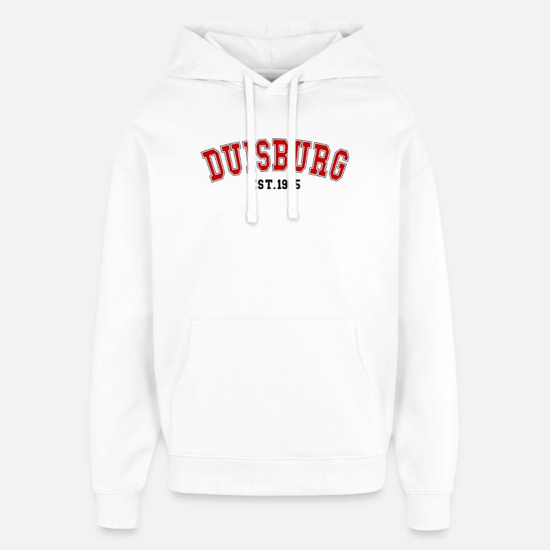 Duisburg Est. 1985 - Sweat à capuche unisexe Stanley/Stella Oversized - blanc