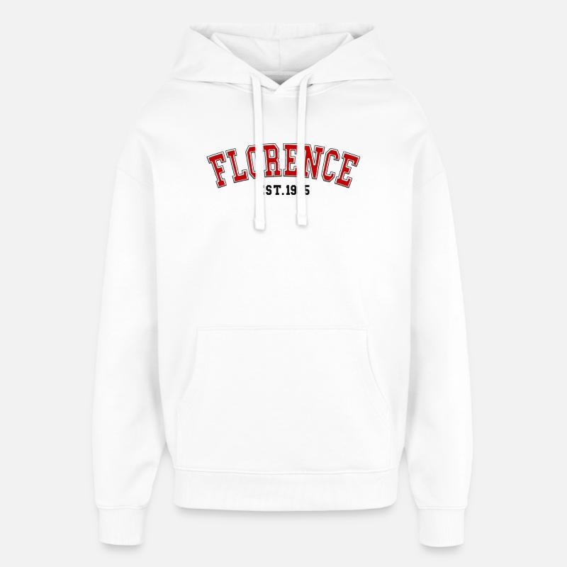 Florence Est. 1985 - Sweat à capuche unisexe Stanley/Stella Oversized - blanc