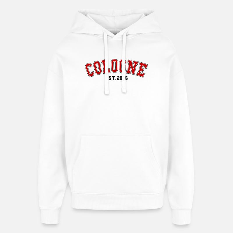 Cologne Fondée en 2006 - Sweat à capuche unisexe Stanley/Stella Oversized - blanc