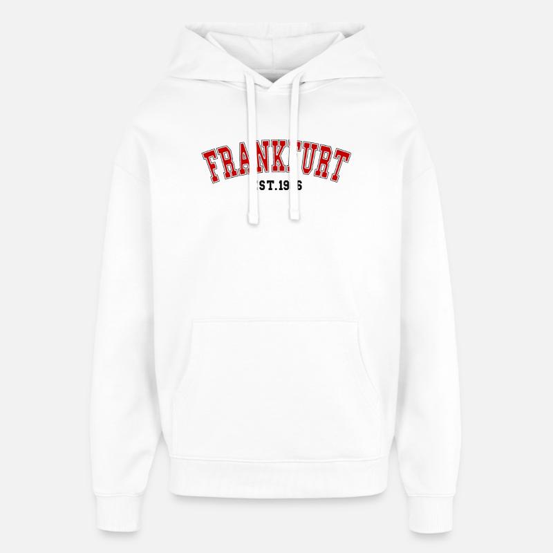 Est. Francfort, 1966 - Sweat à capuche unisexe Stanley/Stella Oversized - blanc