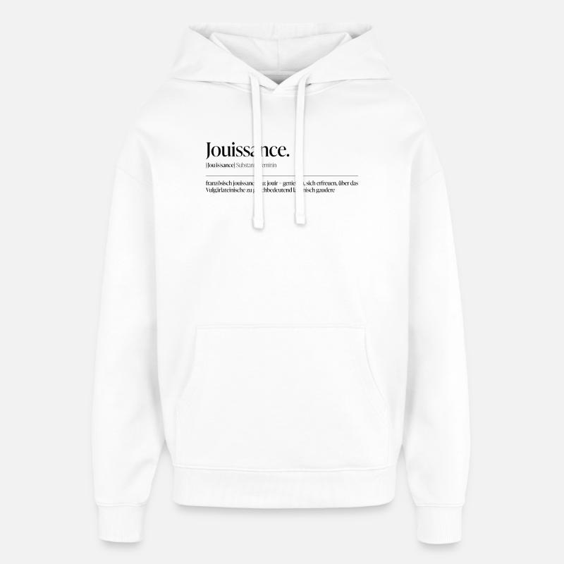 Jouissance – Le désir comme déclaration - Sweat à capuche unisexe Stanley/Stella Oversized - blanc