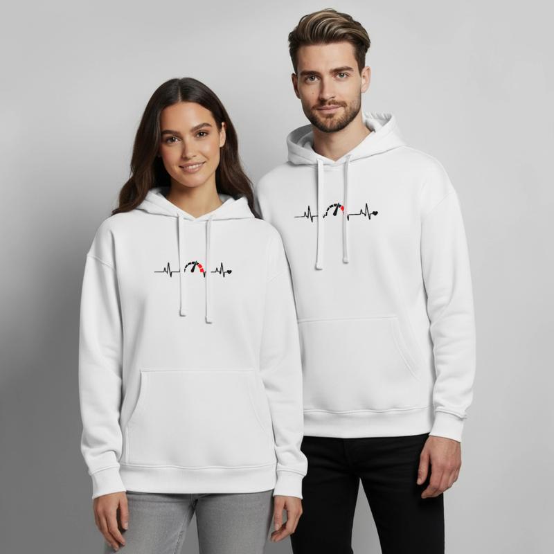 Red Segment Bow Logo Pattern Oversized Unisex Hoodie by Stanley/Stella