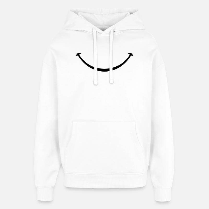 sourire - Sweat à capuche unisexe Stanley/Stella Oversized - blanc