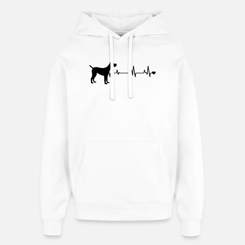 Chien - Sweat à capuche unisexe Stanley/Stella Oversized - blanc