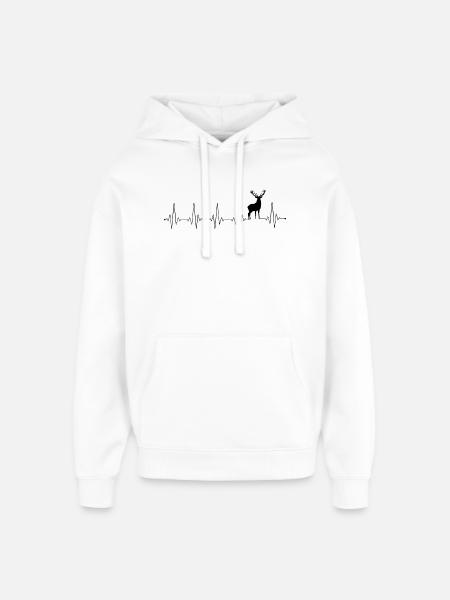 Please Upload Design Image - Oversized Unisex Hoodie by Stanley/Stella - white