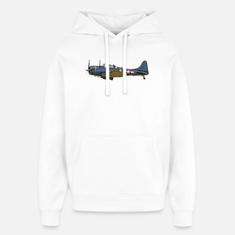 SBD Dauntless - Sweat à capuche unisexe Stanley/Stella Oversized - blanc