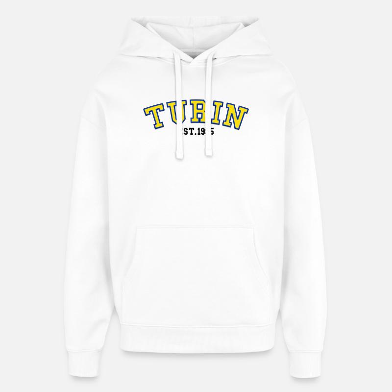 Turin Est.1995 - Sweat à capuche unisexe Stanley/Stella Oversized - blanc