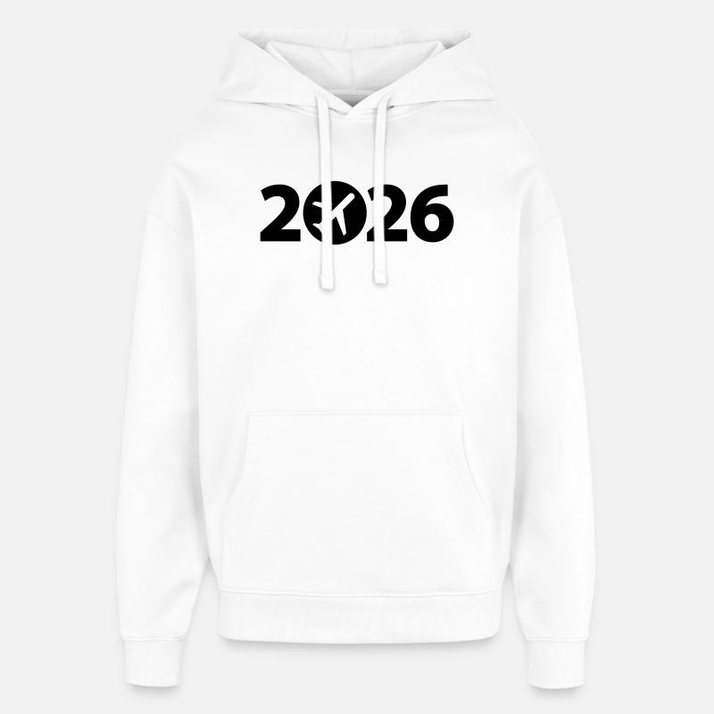 Vol 2026, Voyage 2026, Vacances 2026 - Sweat à capuche unisexe Stanley/Stella Oversized - blanc
