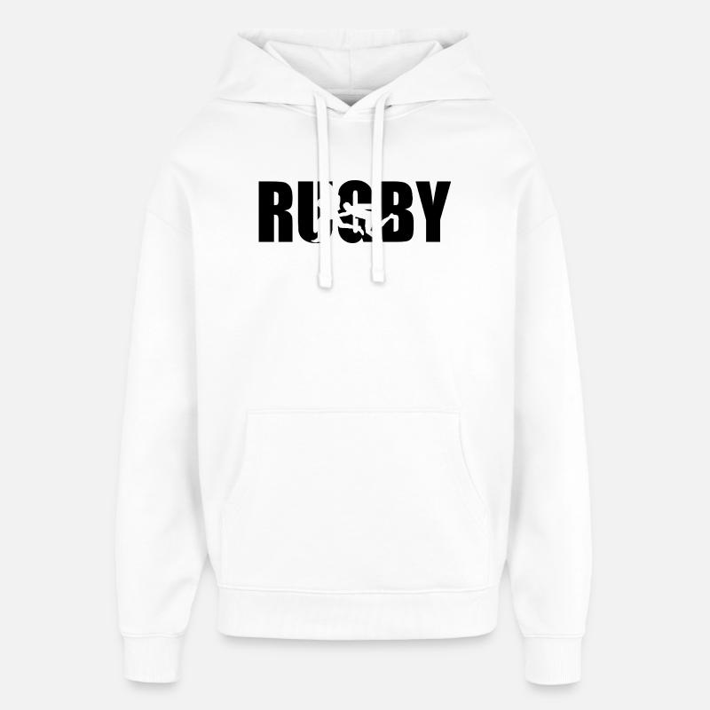 Klassisches Rugby Design – Stärke & Teamgeist - Sweat à capuche unisexe Stanley/Stella Oversized - blanc