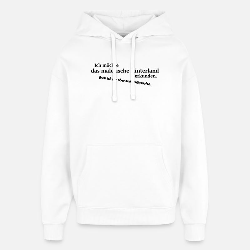 Malerisches Hinterland - Oversized Unisex Hoodie von Stanley/Stella - Weiß