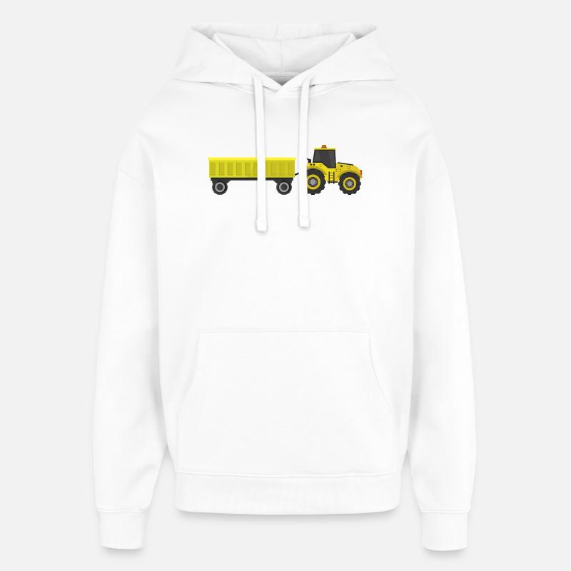tracteur - Sweat à capuche unisexe Stanley/Stella Oversized - blanc