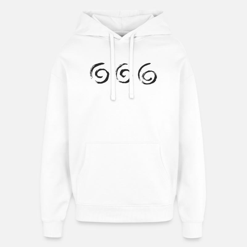 Cercles triples à pinceaux - Sweat à capuche unisexe Stanley/Stella Oversized - blanc