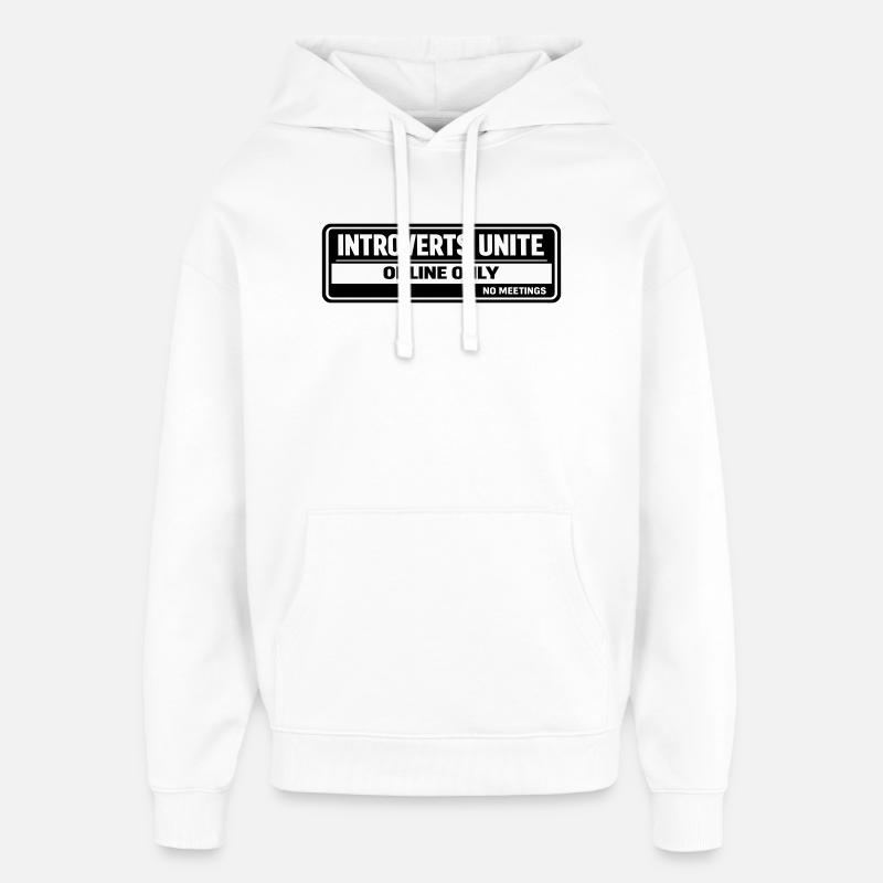 Introvertis - Sweat à capuche unisexe Stanley/Stella Oversized - blanc