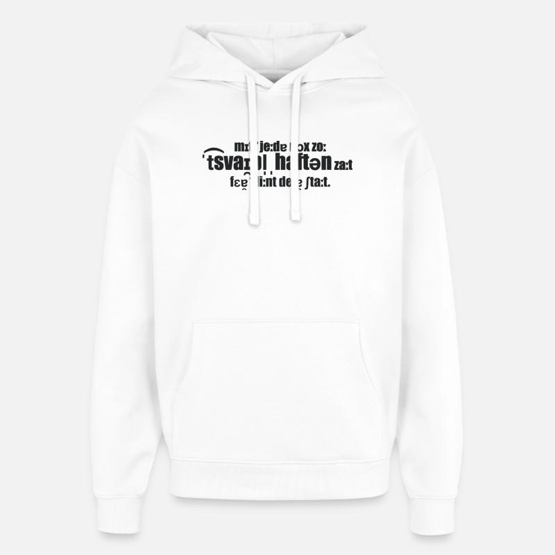 Actes douteux - Sweat à capuche unisexe Stanley/Stella Oversized - blanc