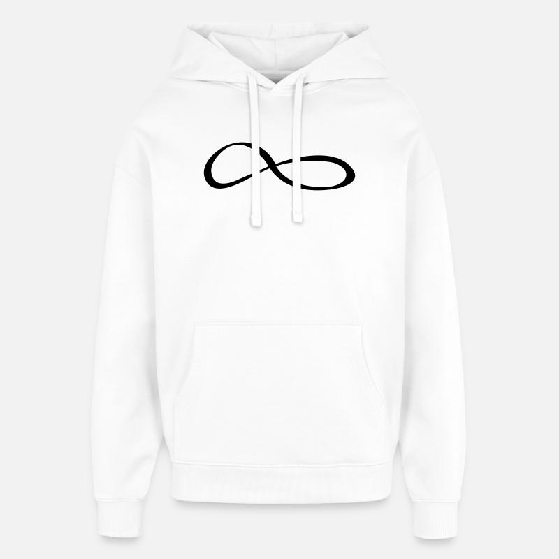 Symbole du signe d’infini - Sweat à capuche unisexe Stanley/Stella Oversized - blanc