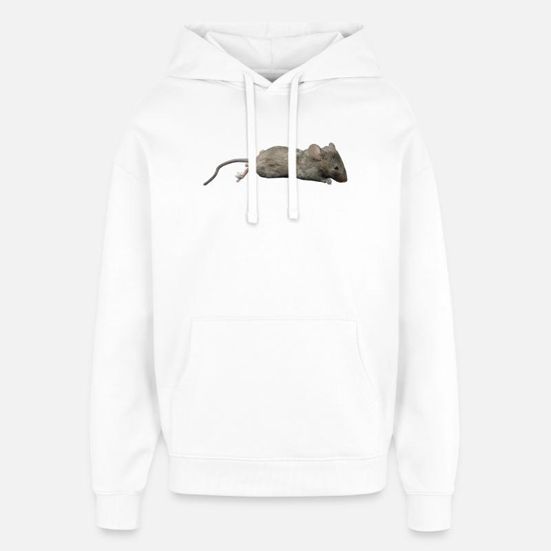 Maus - Oversized Unisex Hoodie von Stanley/Stella - Weiß