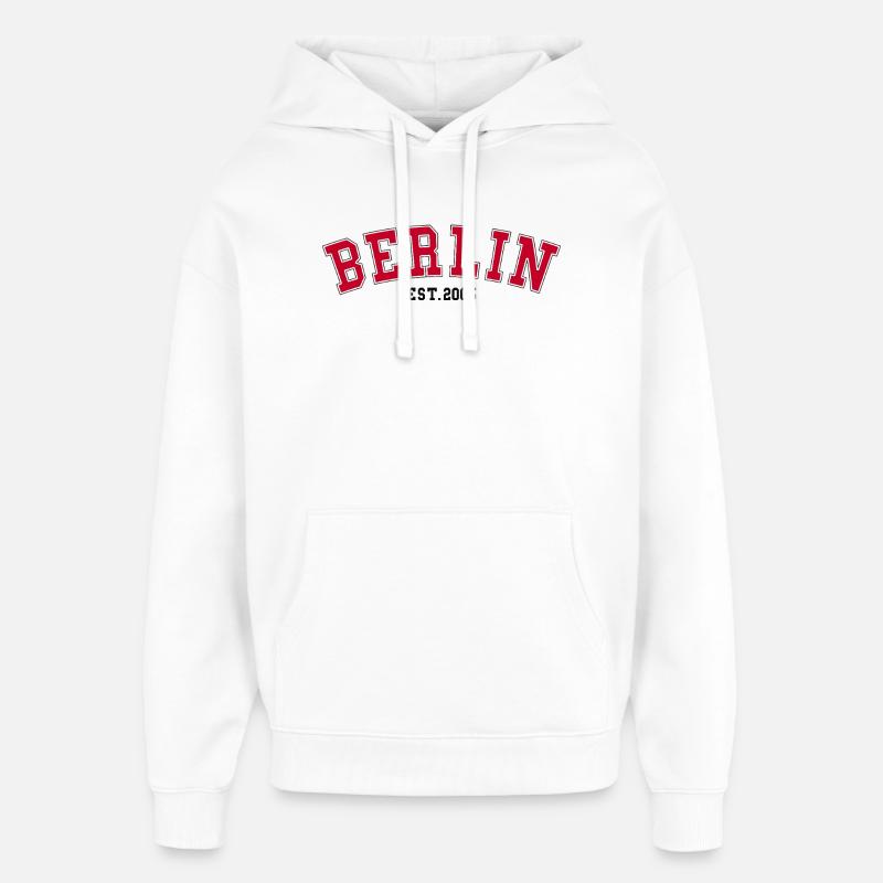 Berlin_Est_2005 - Sweat à capuche unisexe Stanley/Stella Oversized - blanc