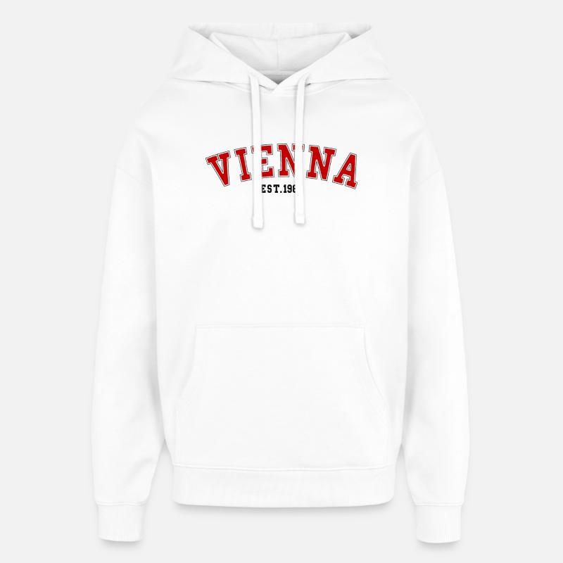 Vienna_Est_1985 - Sweat à capuche unisexe Stanley/Stella Oversized - blanc