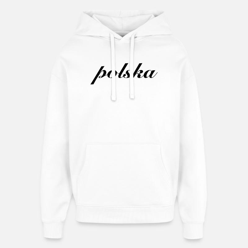 Polska Pologne Cadeau - Sweat à capuche unisexe Stanley/Stella Oversized - blanc
