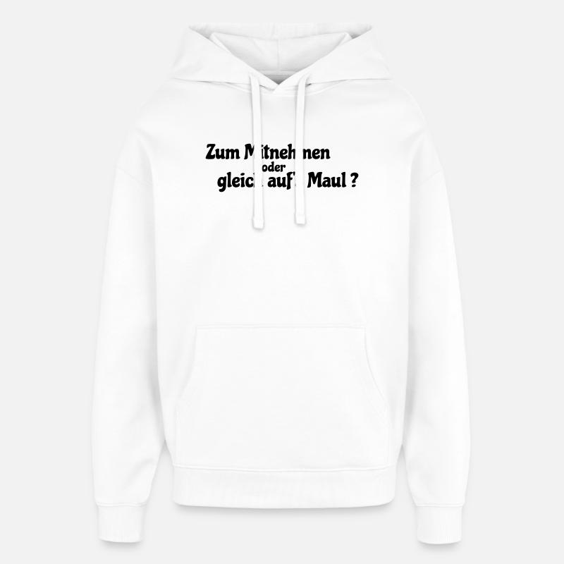 Mitnehmen oder gleich - Oversized Unisex Hoodie von Stanley/Stella - Weiß