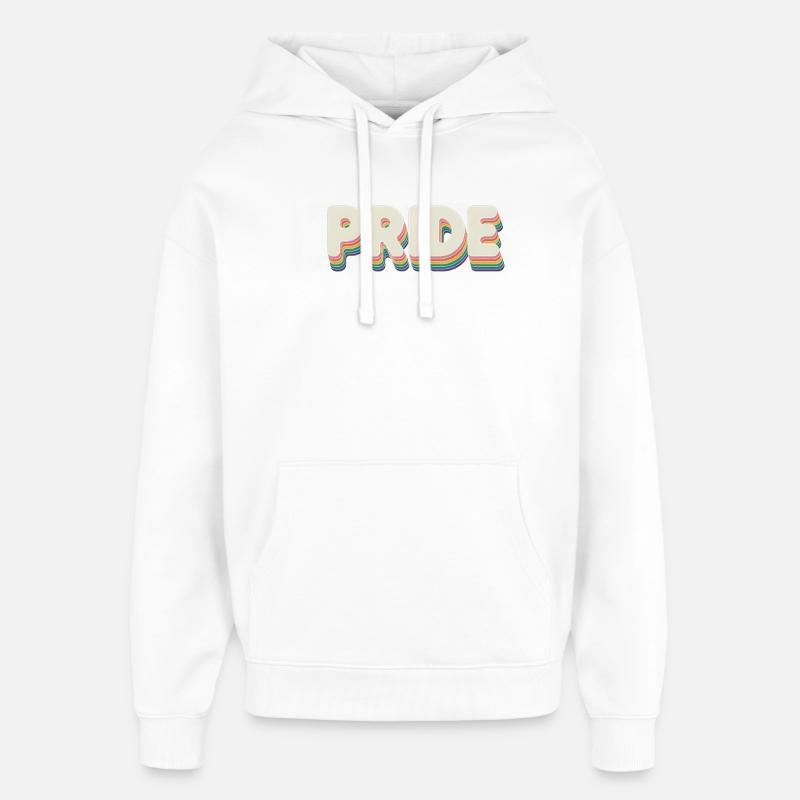 Pride - Cool Queer Logo - Sweat à capuche unisexe Stanley/Stella Oversized - blanc