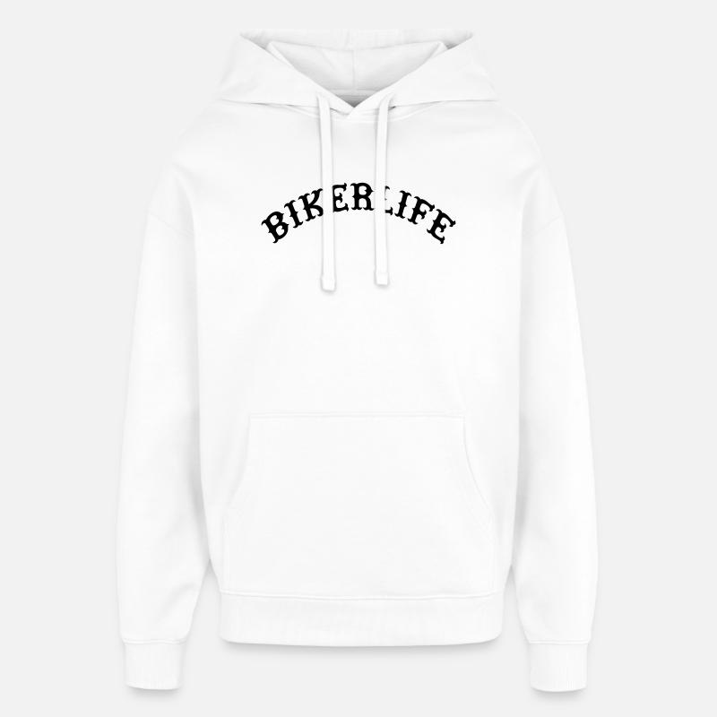 BikerLife - Sweat à capuche unisexe Stanley/Stella Oversized - blanc