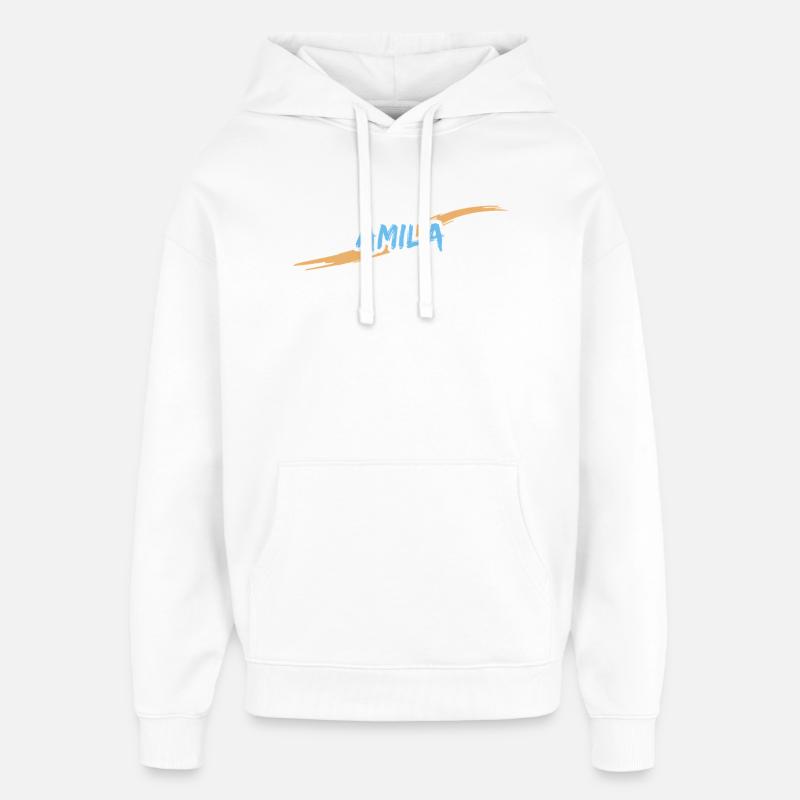 Amila Amila - Sweat à capuche unisexe Stanley/Stella Oversized - blanc