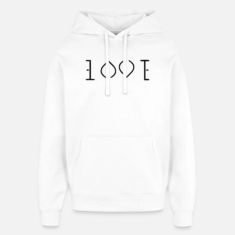 Love - Sweat à capuche unisexe Stanley/Stella Oversized - blanc