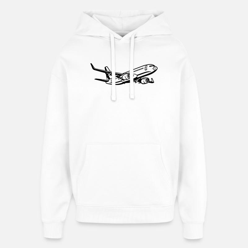 Avion - Sweat à capuche unisexe Stanley/Stella Oversized - blanc