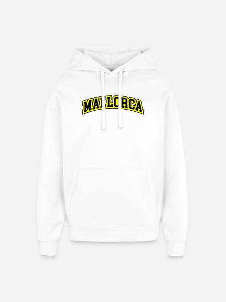 Mallorca lettering - Oversized Unisex Hoodie by Stanley/Stella - white