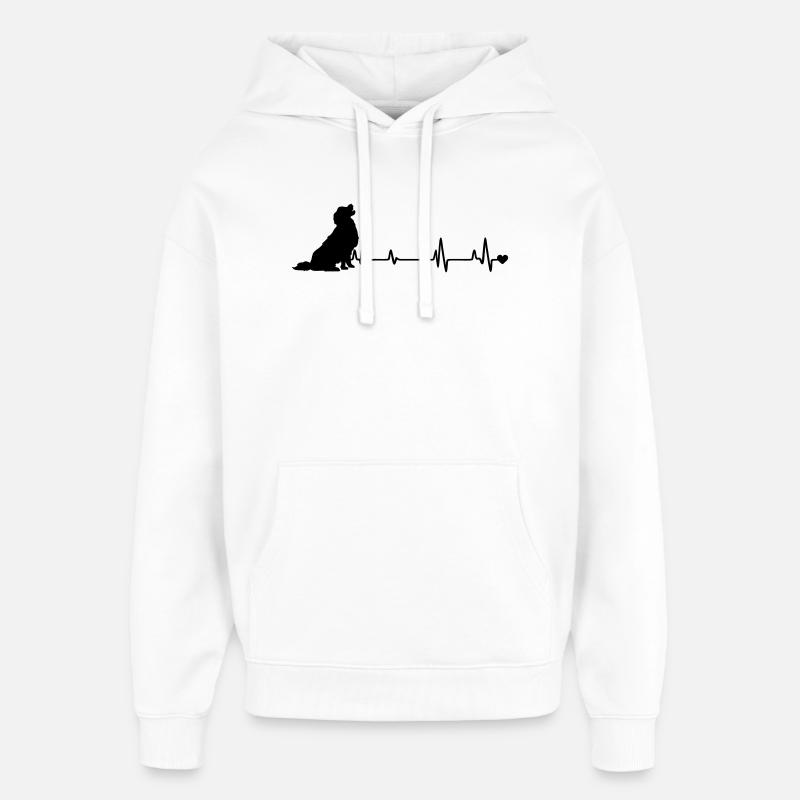 Empreinte de patte - Sweat à capuche unisexe Stanley/Stella Oversized - blanc