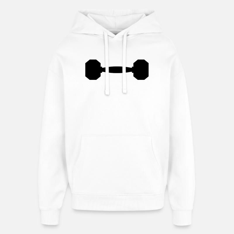 Dumbbell - Oversized Unisex Hoodie by Stanley/Stella - white